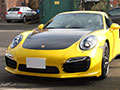 gelbe Folie auf Porsche 911